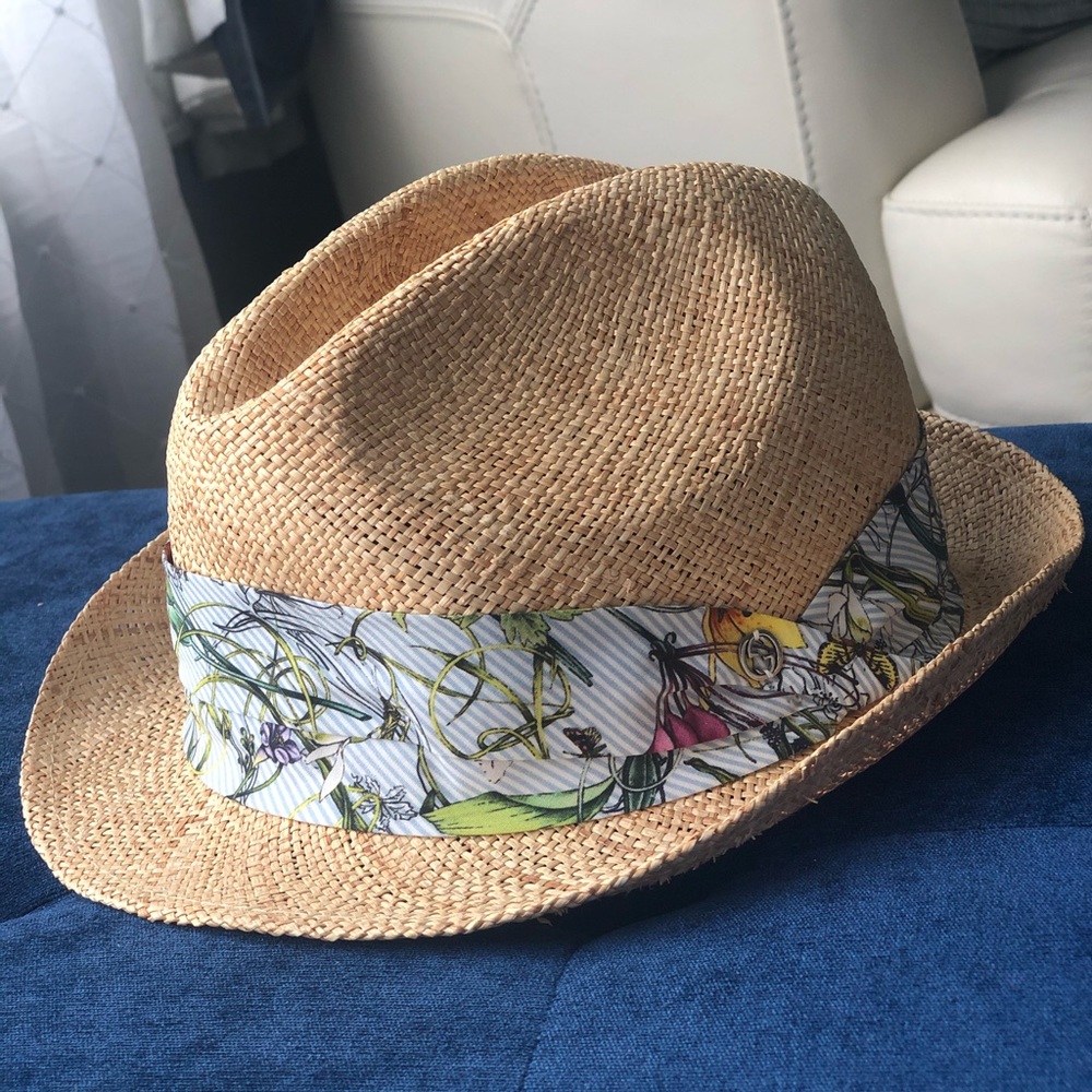 Gucci Summer Flora Straw Fedora